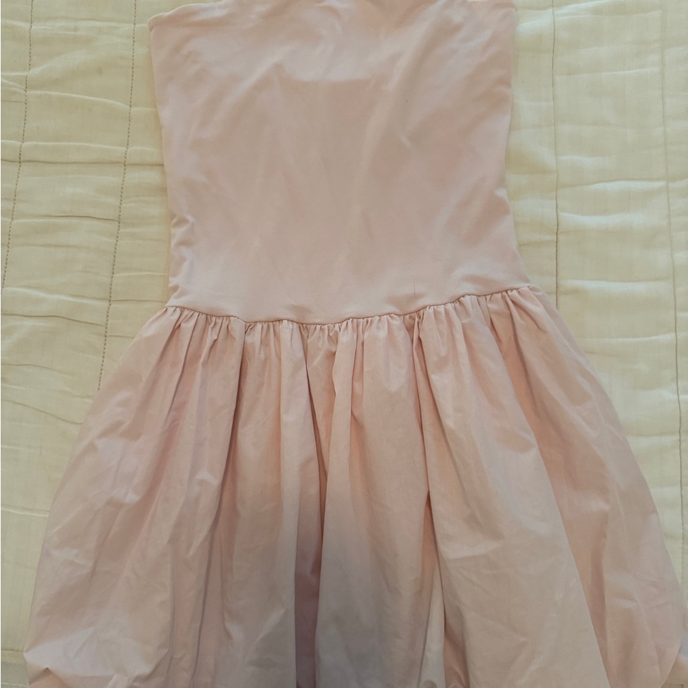 Amazon Essentials Light Pink Strapless Mini Dress
